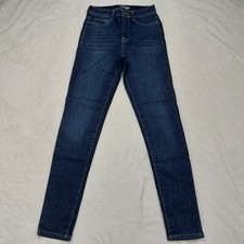 TIME AND TRU WOMEN'S BLUE DARK WASH COTTON BLEND HIGH RISE JEGGING SIZE 4