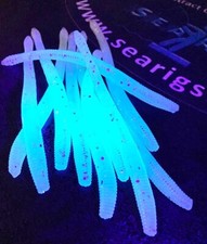 Glow in the Dark Soft Flavour Infused  100mm Sea Fishing Finesse Bass Lures x12