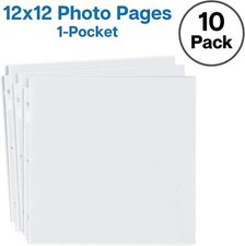 Scrapbook Refill Pages 12X12 - 10 Pack Super Heavyweight, Fits 3 Ring Scrapboo