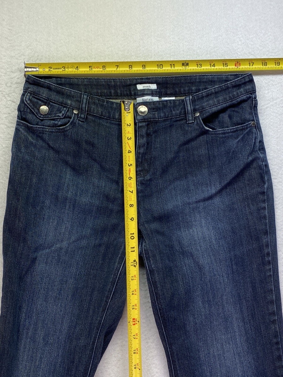 Jean Droit Liz & Co Pour Femme - Taille 12 - Style Poche à Boucle - Occasion Très Bon état - Coupe Straight Leg