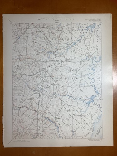 original 1903 USGS map of Salem, Woodstown, Alloway, Harrisonville, NJ - Picture 2 of 12