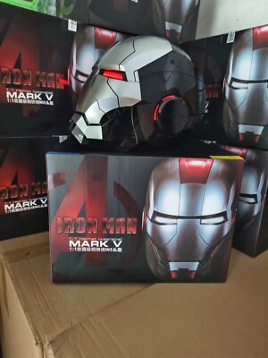 AUTOKING Iron Man MK5 1:1 Helmet Black Ver Wearable Voice-control