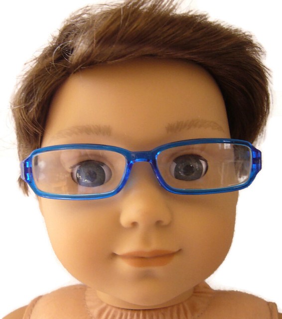 Blue Plastic Eye Glasses fits 18" American Girl Boy Logan Doll