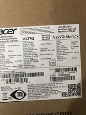 Acer V227Q A 21.5" Full HD LED LCD Monitor, 16:9, 1920 x 1080, 75 Hz, 4 ms, HDMI