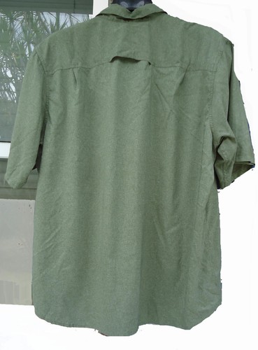 Wrangler ATG Shirt Mens XL All Terrain Green Button Up Short Sleeve Collared - Picture 3 of 10