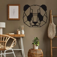 Panda Wall Metal Wall Art, Metal Wall Decor, Home Decor Wall Art, Wall Sign