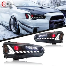 HCMOTION LED Headlights For Mitsubishi Lancer EVO X 2008-17 Start UP Animation