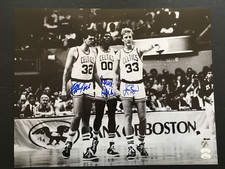 LARRY BIRD - KEVIN MCHALE - ROBERT PARISH - AUTOGRAPHED 16 X 20 PHOTO  JSA