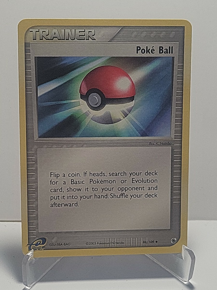 Poke Ball 86/109 Pokemon EX Ruby &amp; Sapphire Trainer LP Used See 