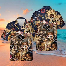 Pirates Of Caribbean Mickey Mouse And Friends Hawaiian Shirt
