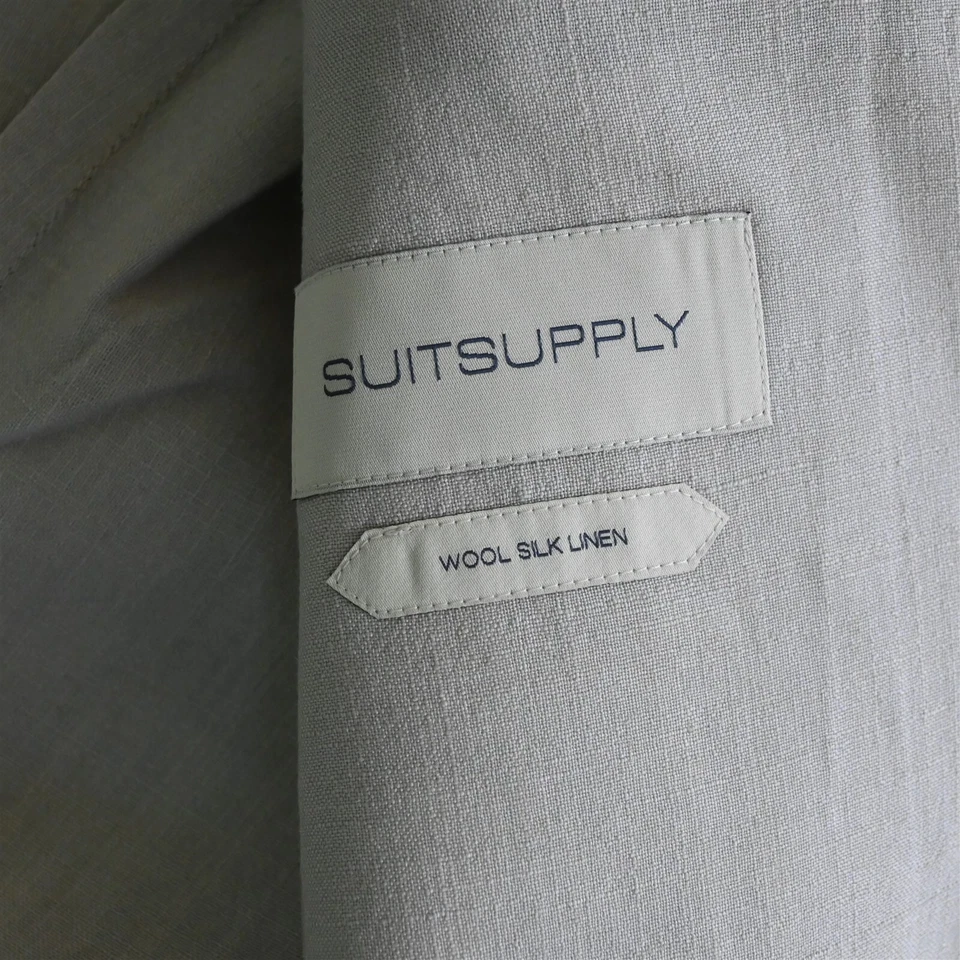 Suitsupply 46L Ethomas Wool Silk Linen Roma Patch Relaxed Blazer Sport Coat - Image 4 of 4