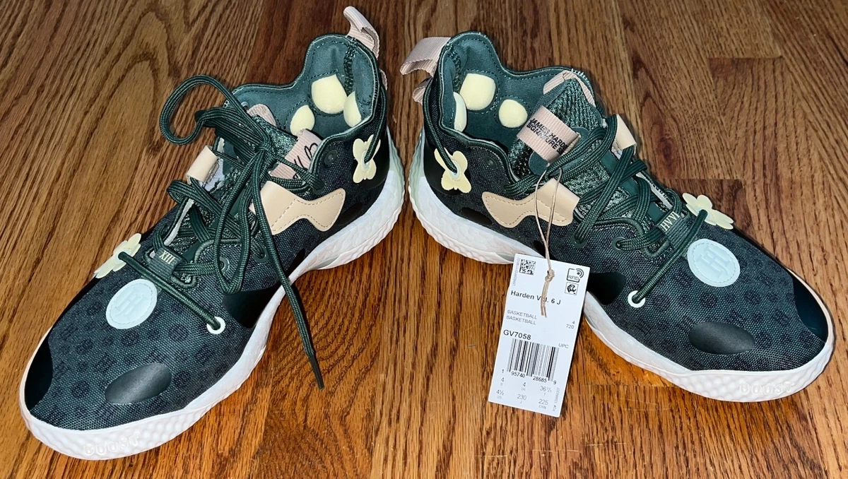 adidas Kids Harden Vol. 6 Basketball Shoes Boys Green Oxide Youth 4.5 GV7058 New