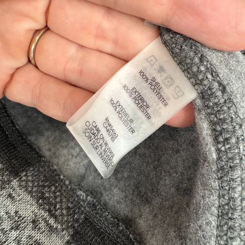 Calvin Klein Women's Glenn Plaid Knit Full Zip Sleeveless Black/Gray Size Small - Picture 6 of 11