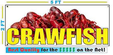 Full Color CRAWFISH BANNER Sign NEW Larger Size Best Quality for the  