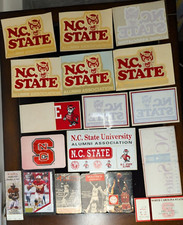 Vintage NC STATE RARE Lot of 18 - Wolfpack Schedules, Stickers, Magnets '74-'05