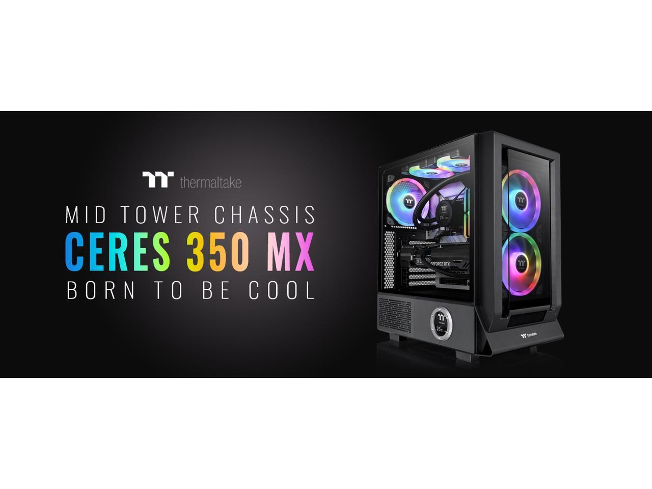 Корпус Thermaltake Ceres 350 MX Black Mid Tower ATX 3 предустановленных вентилятора ARGB Du 24290₽