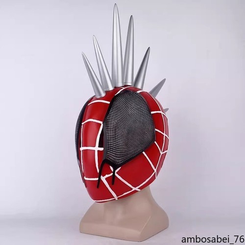 Punk Spider Man Mask Headgear Prom Party Halloween Show Costume Tiktok Live Prop - Picture 3 of 16