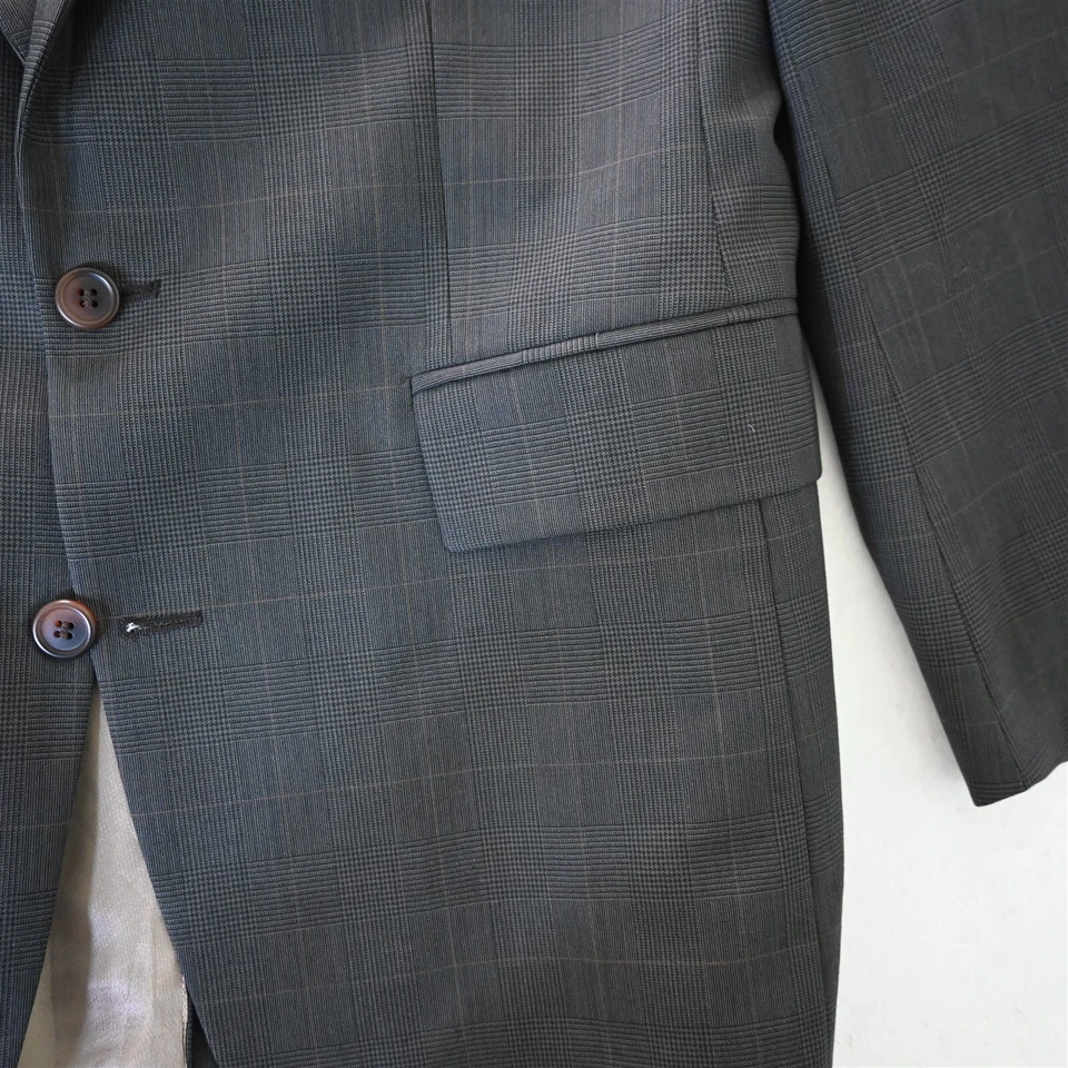 Blazer Abrigo Deportivo De Colección Chaps Ralph Lauren 39L 40L Cuadros Glenn 100% Lana Para Hombre Foto 3 de 4