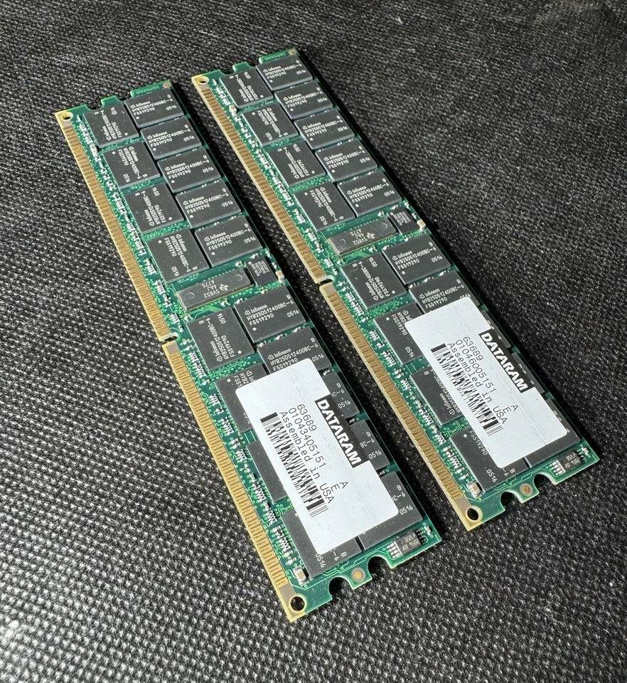 Sun / Dataram 4GB Memory Kit 2x 370-7672 2GB 184p ECC REG DIMMs X7711A, X7711A-4 - Image 3 of 4