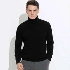 Men's Cashmere Cotton Turtleneck Jumper