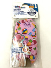 Swim School Girls Reusable Swim Diaper Size 6 Months 10- 18 Lbs