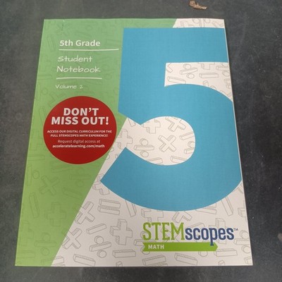 stemscopes 5th grade math student notebook volume 2