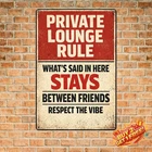 Vintage Man Cave Garage Tin Metal Sign 8x12 Funny Home Wall Decor Retro