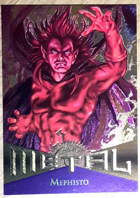 Marvel Metallkarte 34 Mephisto 1995.