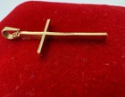 VTG 14k Yellow Gold Cross Pendant On New 14k Yellow Gold Vermeil Rope Chain 22” — photo 3