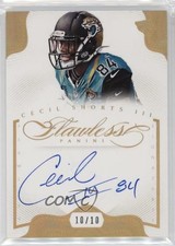 2014 Panini Flawless Signatures Gold 10/10 Cecil Shorts III #10 Auto 3b8