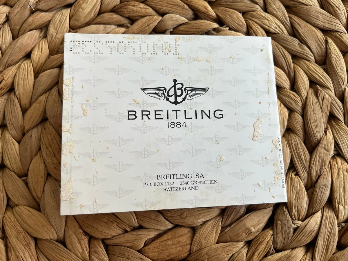 Certificado de Garantía Breitling Vintage Original - Ref. A17035 Colt Chrono (1995)