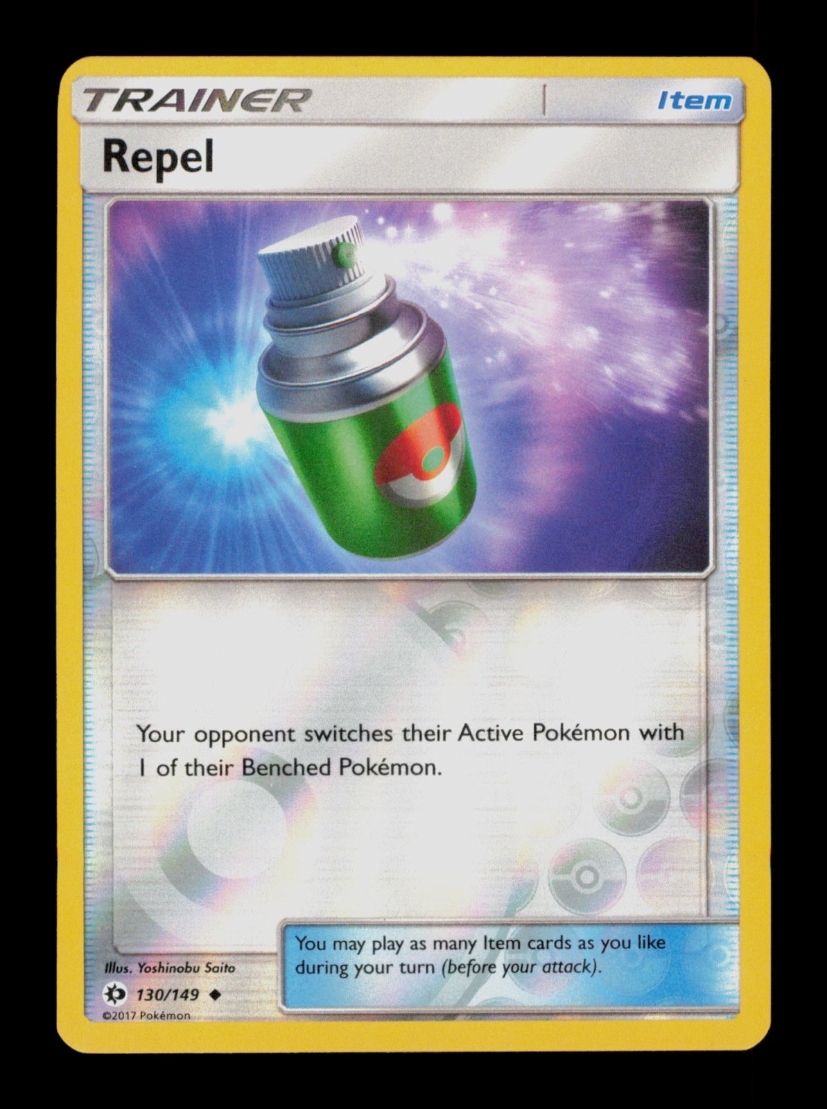 Repel 130/149 Pokemon Sun&Moon Holo Trading Card TC