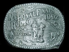 TD01113 NOS NFR  1992 NATIONAL FINALS RODEO  HESSTON COLLECTOR BELT BUCKLE