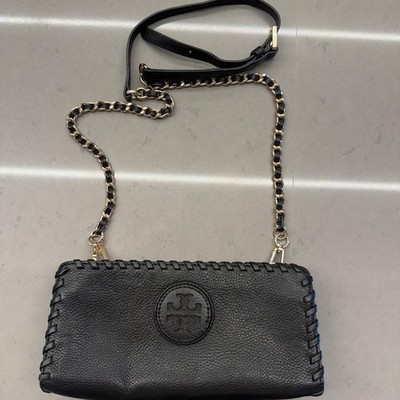 tory burch crossbody bag black leather | eBay