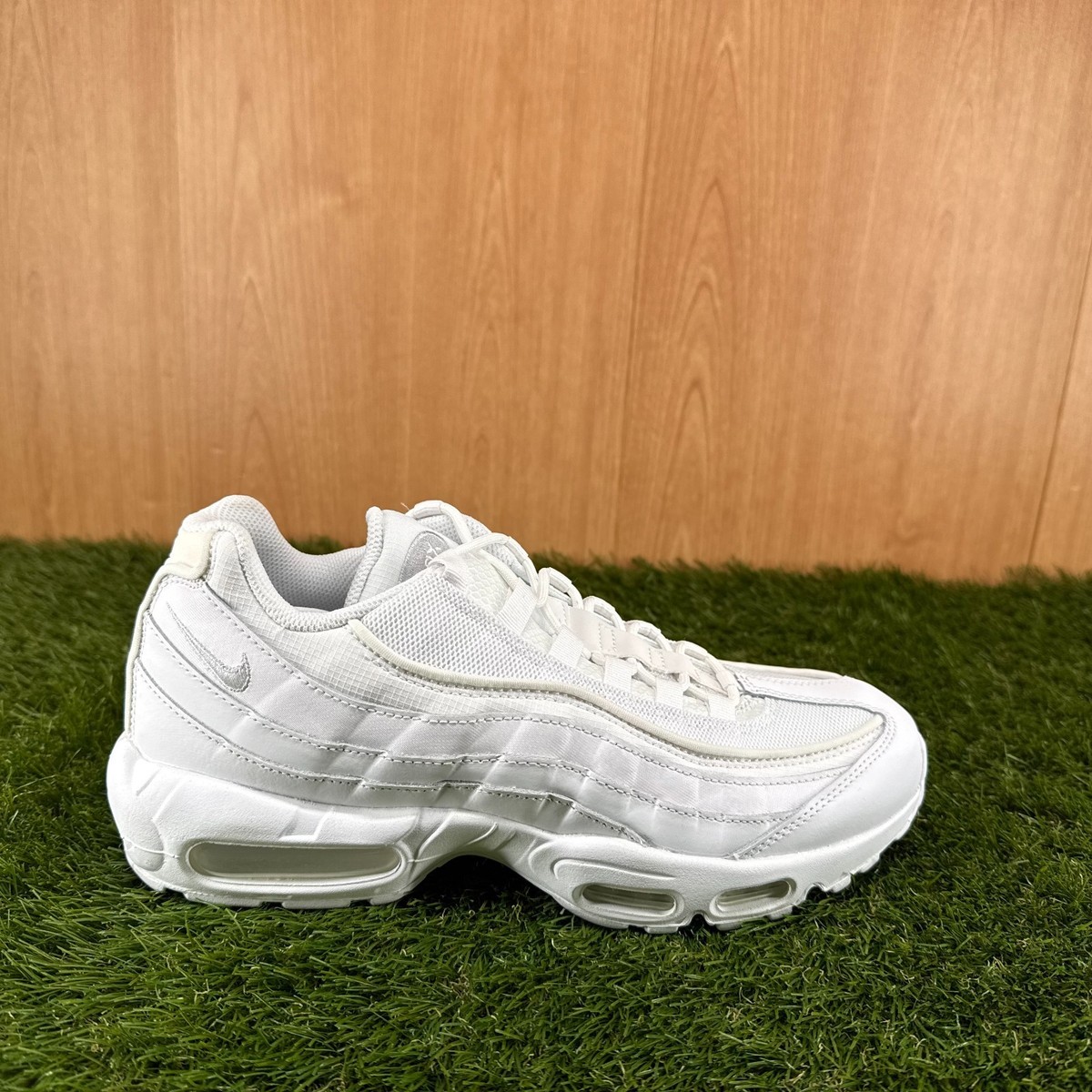 Nike Air Max 95 Essential White Grey Fog Sneakers CT1268-100 Men's