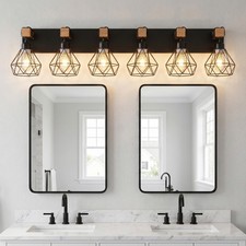 38" Farmhouse Vanity Light Bathroom Mirror Wall Lamp Metal Cage Sconce Fixture