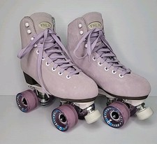 VNLA A La Mode Luna Jelly Roll Outdoor Wheels Ube Purple Suede Size 7/8 Skates
