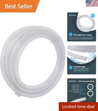Flexible 10 ft. Clear Vinyl Tubing - 1/2" ID x 5/8" OD for Plumbing and More