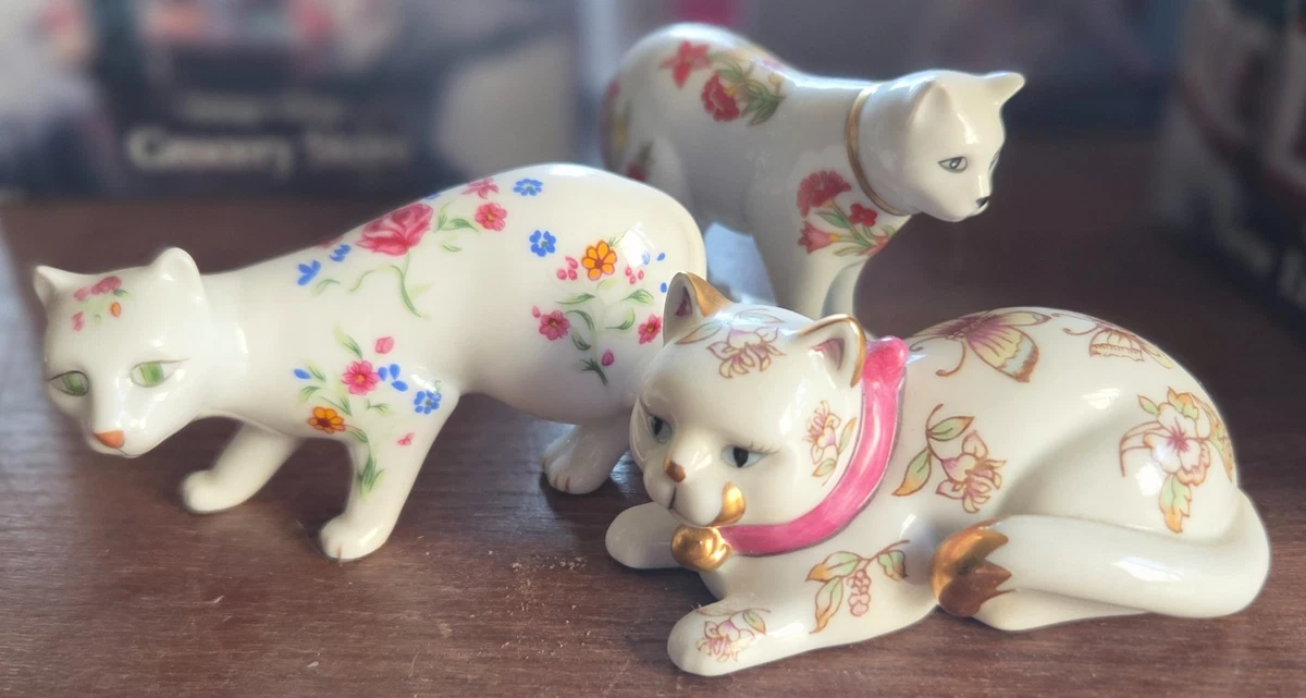 フランクリンミント 猫 花瓶 インペリアルキャッツ 3D 陶器 置物 金彩 Franklin Mint Cat for sale | eBay