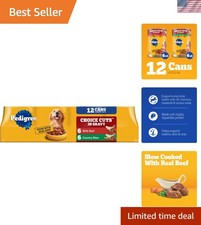 Pedigree Adult Wet Dog Food Variety Pack: Beef  Country Stew, 12 Cans 13.2 oz