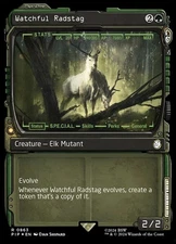 Watchful Radstag - Surge Foil Showcase PIP NM MTG