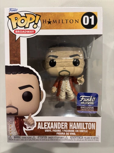 HOLLYWOOD EXCLUSIVE METALLIC Alexander Hamilton Funko Pop Broadway #01 Limited