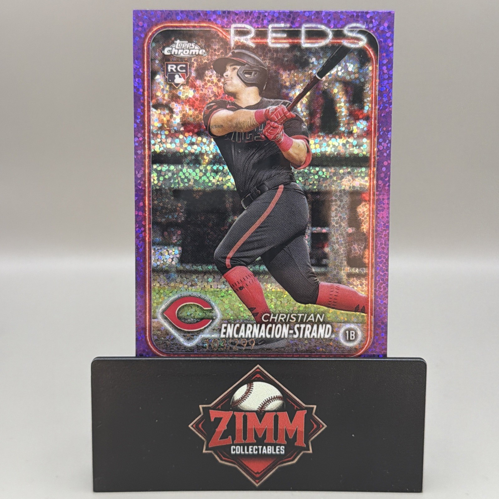2024 Topps Chrome Christian Encarnacion Strand Purple Speckle /299 #65 (RC)