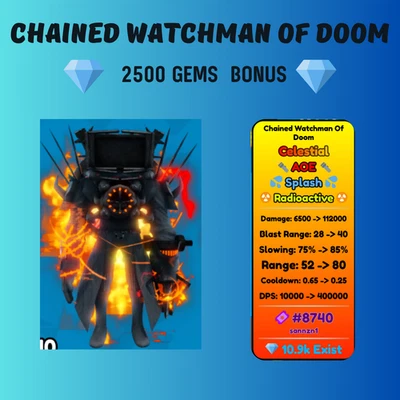 ~ Chained Watchman Of Doom| Toilet Tower Defense | TTD | ️‍🔥 Fast Delivery ️‍🔥