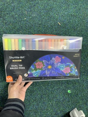 Shuttle Art Dual Tip Brush Pens Set 120 Colours Ultra Fine Brush - Main Image