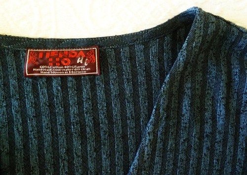 2 piezas Tienda Ho Azul Marino Rayas Boucle Algodón Marroquí 53"B Asym Top y Pantalones de Bolsillo OS - Imagen 5 de 15