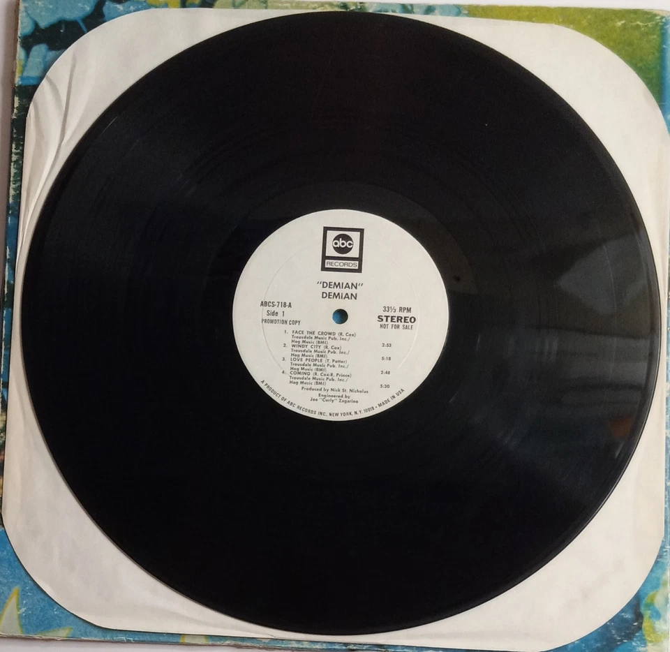 Demian - одноименный (виниловая пластинка, 1971) ABC Records - психоделическое промо - Изображение 4 из 4