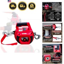 Portable Drill Winch 1000lb Pulling Capacity With 40 Feet Steel Wire Rope