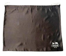 Coach Large Brown Drawstring Dust Bag With Logo  Horse Carriage Print 24"x19"