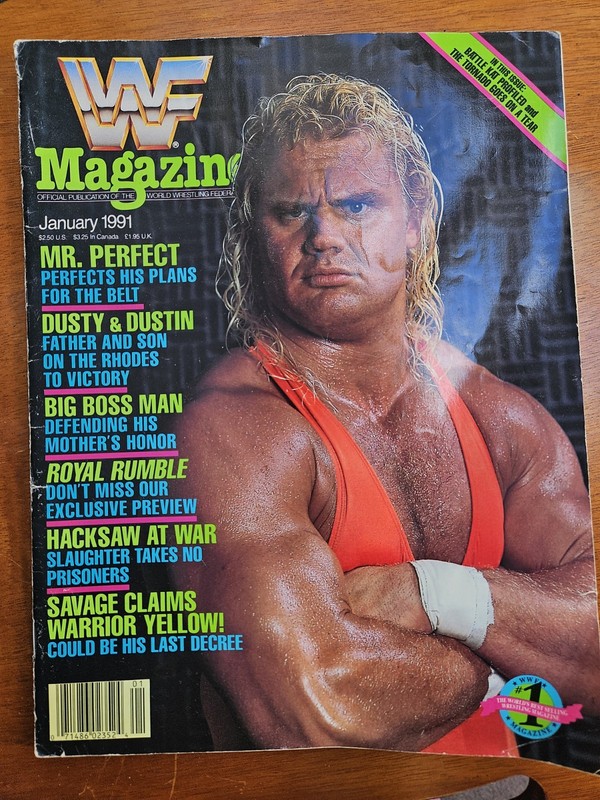 WWF Magazine January 1991 Mr. Perfect Vintage Curt Hennig Royal Rumble Dusty 